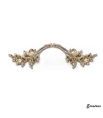 French Leaf Pull Handle (Antique Silver 64mm) | Cabinet Handle