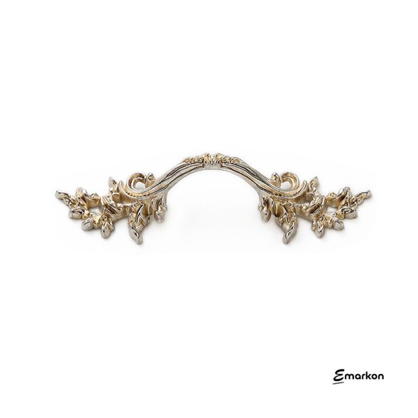 French Leaf Pull Handle (Antique Silver 64mm) | Cabinet Handle