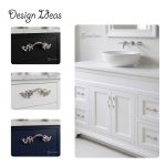French Leaf Pull Handle (Polished Silver or Antique Silver 64mm) Design Ideas | Cabinet Handle for Bathroom Vanity, Wardrobes, Bedroom Bedside Table, Drawers, Dressers