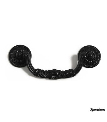 French Soleil Drop Pull Handle (Black 96mm) | Cabinet Handle